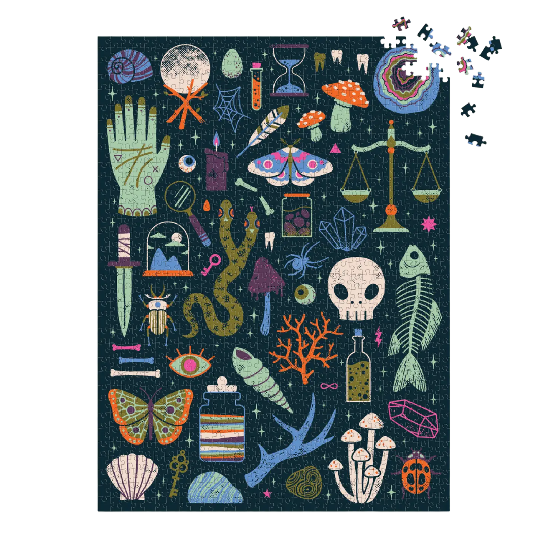 Occult and Curious 1000 Piece Glow in the Dark Puzzle