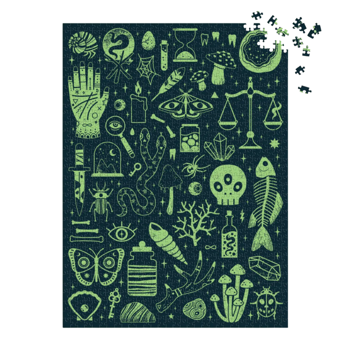 Occult and Curious 1000 Piece Glow in the Dark Puzzle