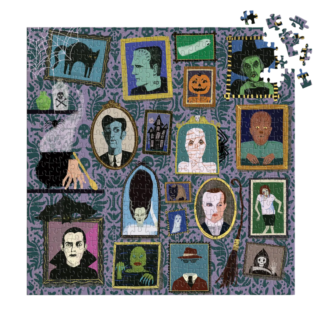 Spooky Portraits 500 Piece Foil Puzzle