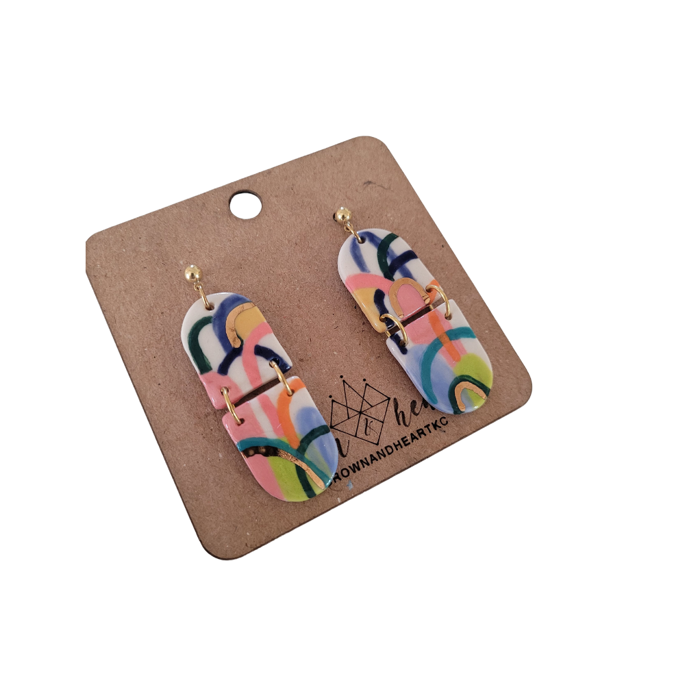 Multicolored Arch Earrings