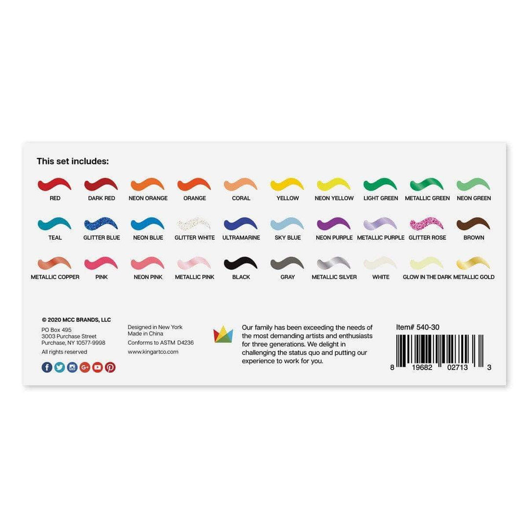 Fabric Paint — 30 Colors
