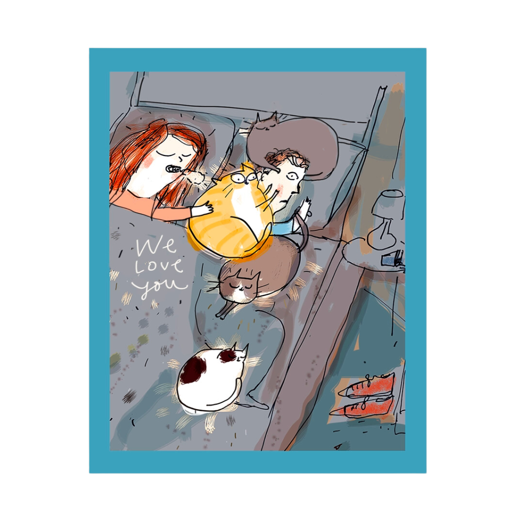 Cat We Love You Greeting Card