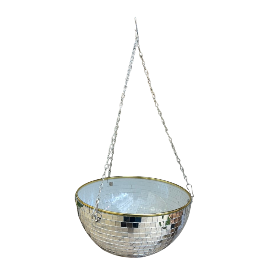 10" Disco Ball Hanging Planter