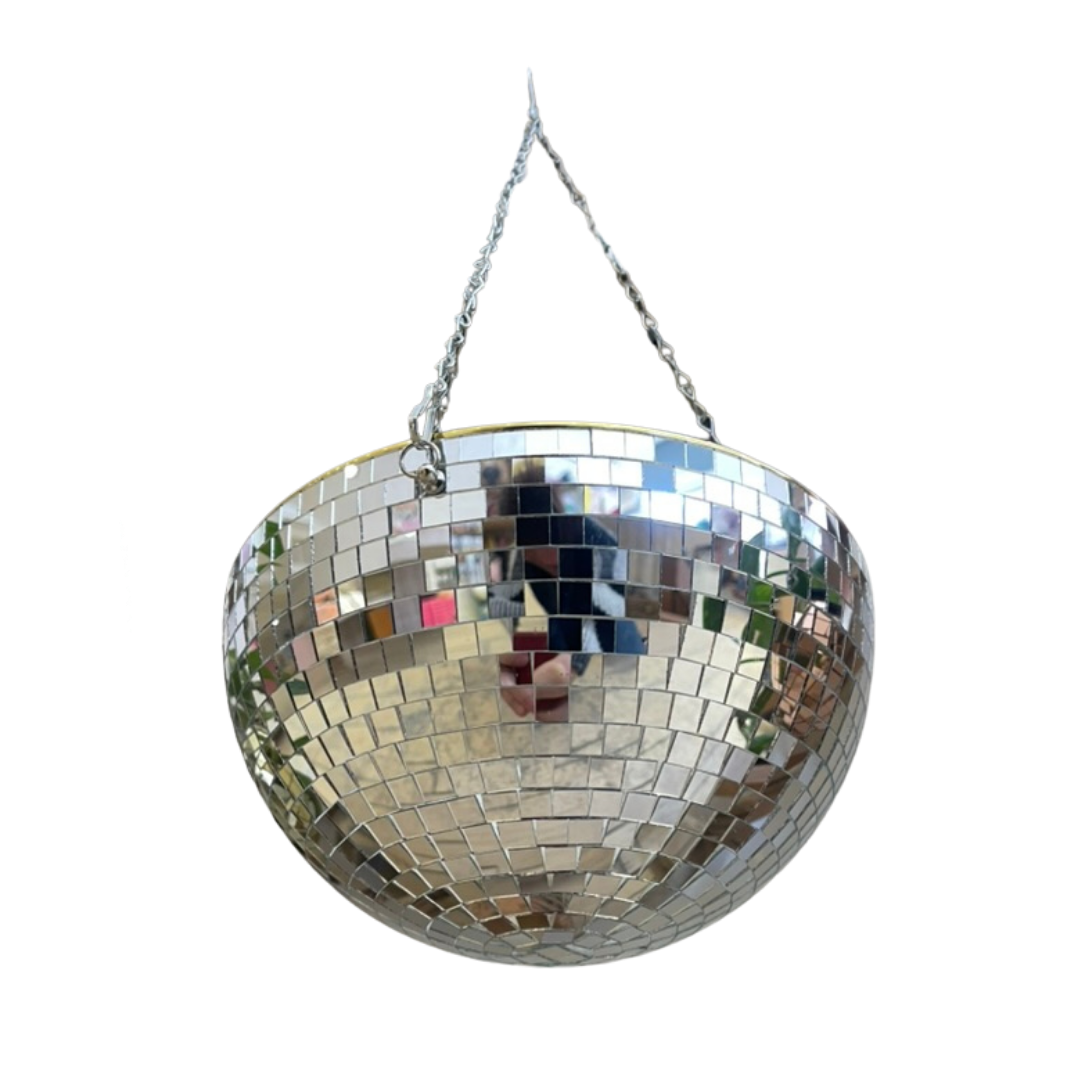 10" Disco Ball Hanging Planter