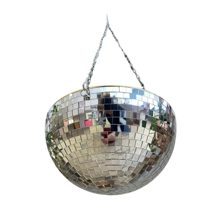 10" Disco Ball Hanging Planter