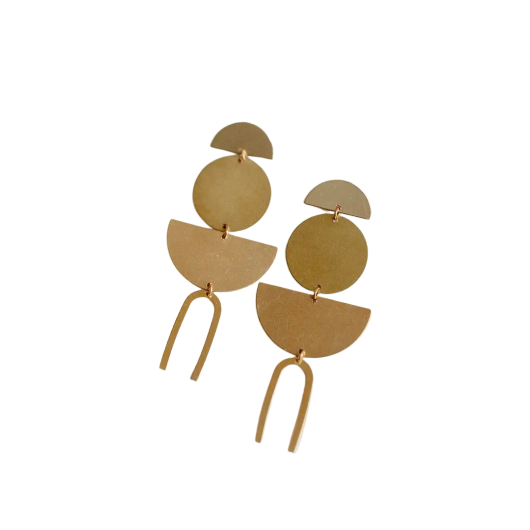 Brass Earrings No. 22