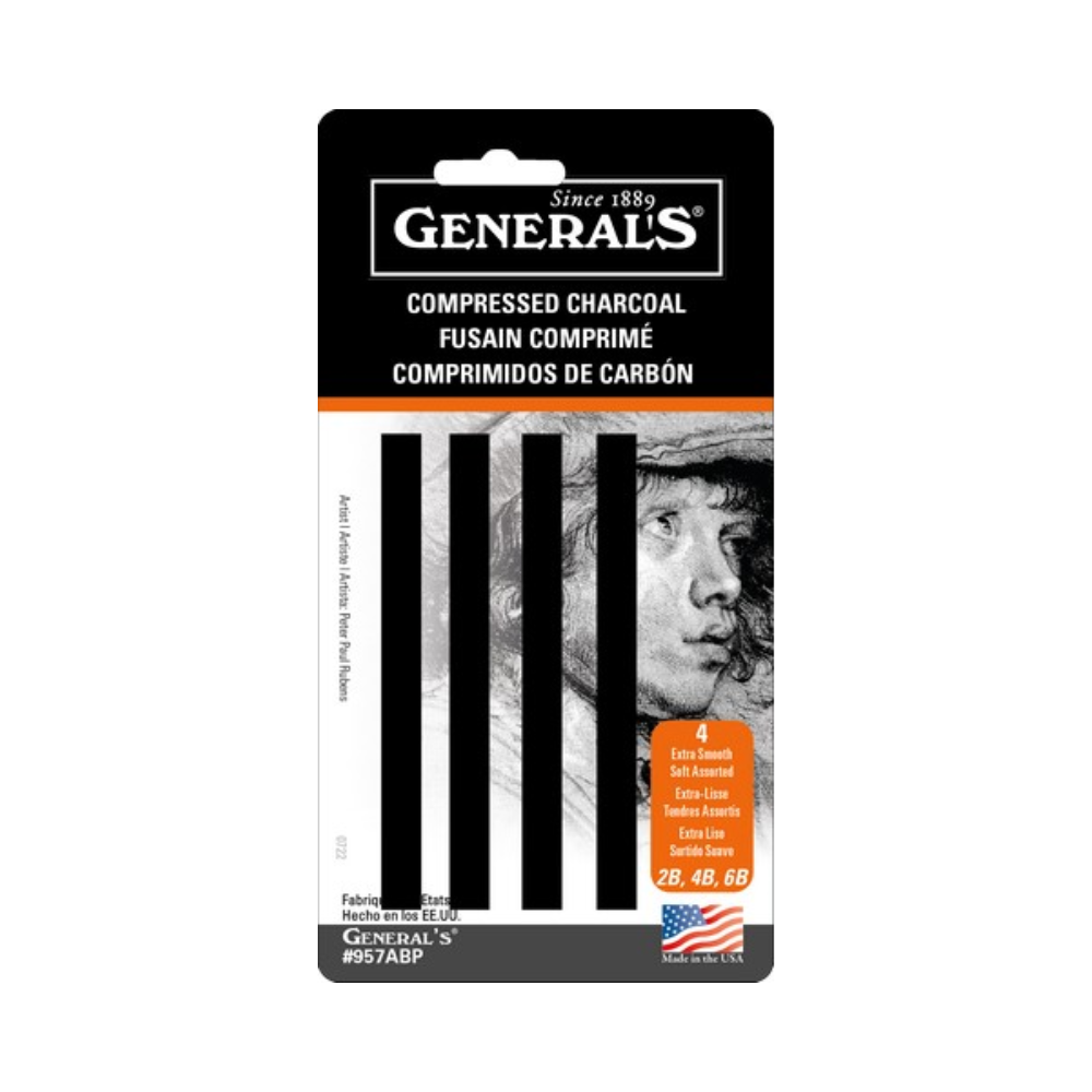 General Pencil Compressed Charcoal Sticks