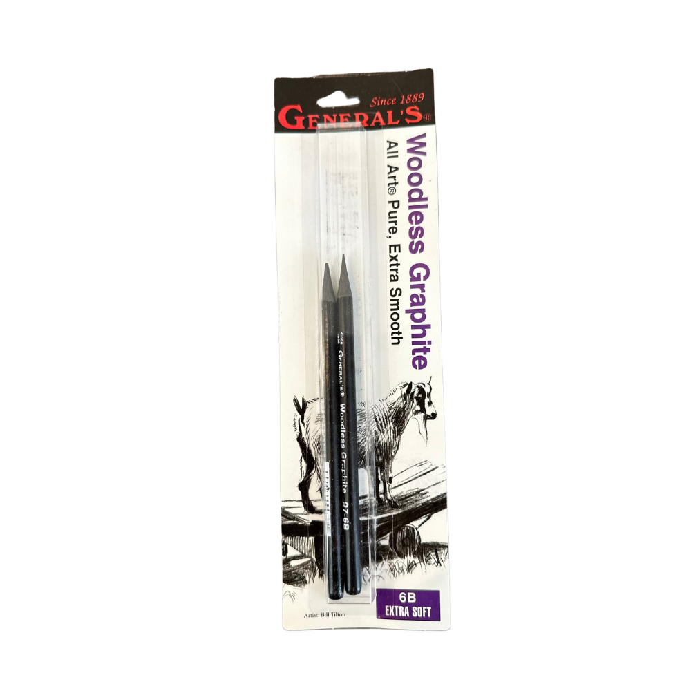 General Pencil Woodless Graphite 6B Blisterpack (D)