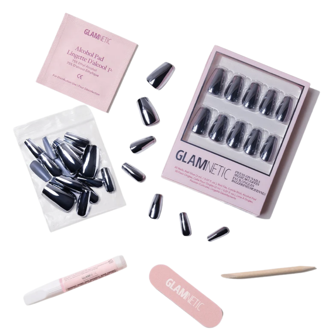 Gunmetal Press on Nails