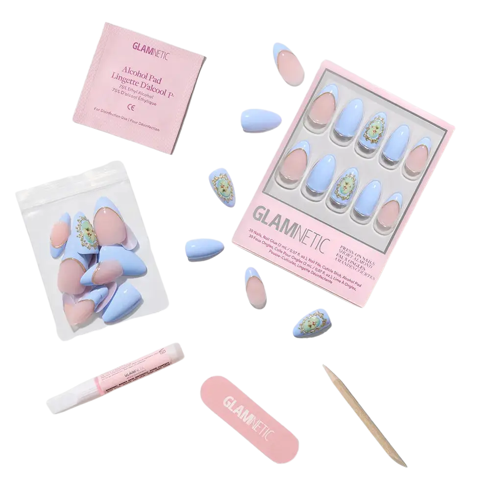 Angel In Blue Short Almond Press-On Nail