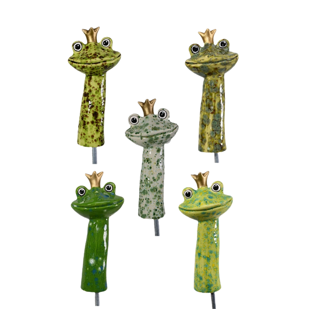 Frog Prince Plant Stake