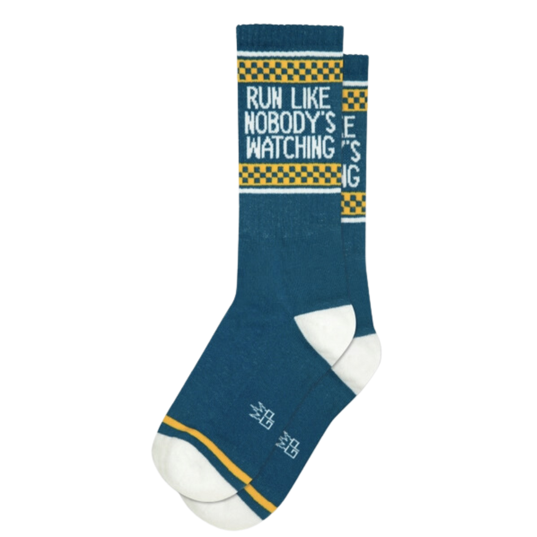 Run Like Nobody's Watching Gym Crew Socks