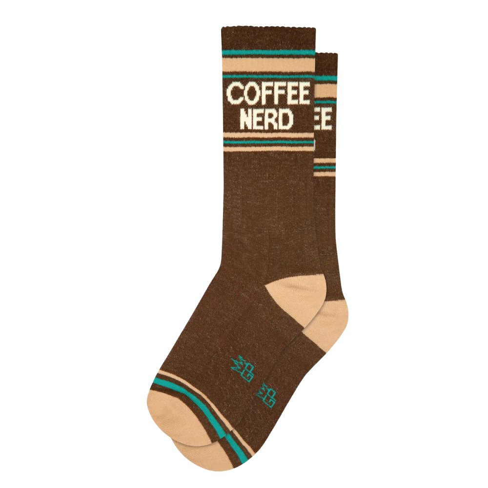 Coffee Nerd Gym Crew Socks