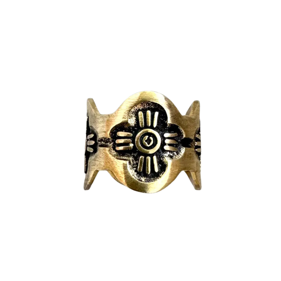 Gladys Brass Bandana Slide Ring
