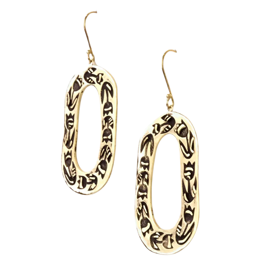 Olivia Brass Earrings