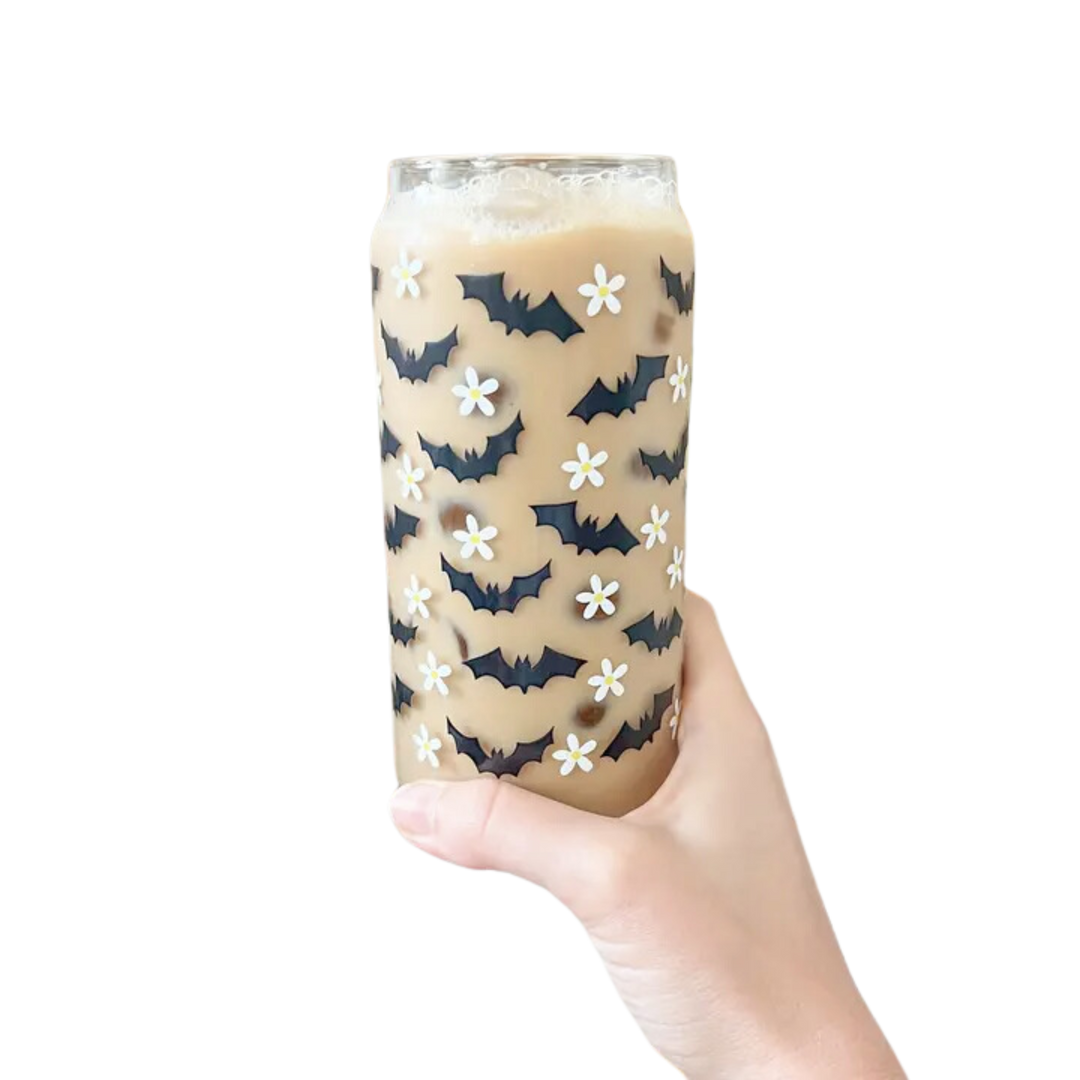 20oz Bats and Daisies Glass