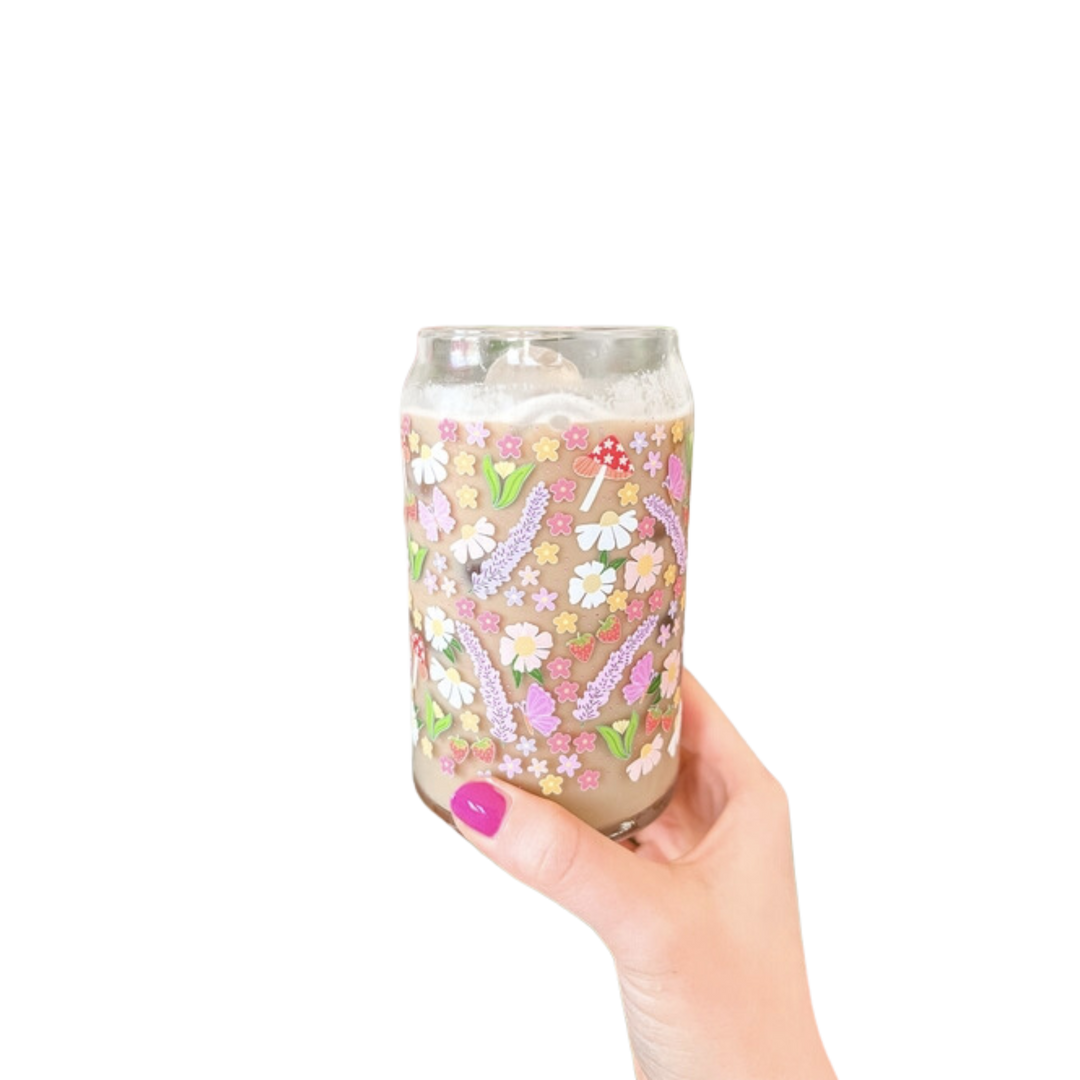 16oz Colorful Garden Glass