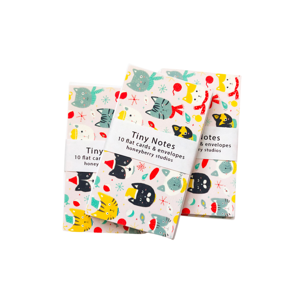 Winter Kitties Tiny Notes Set