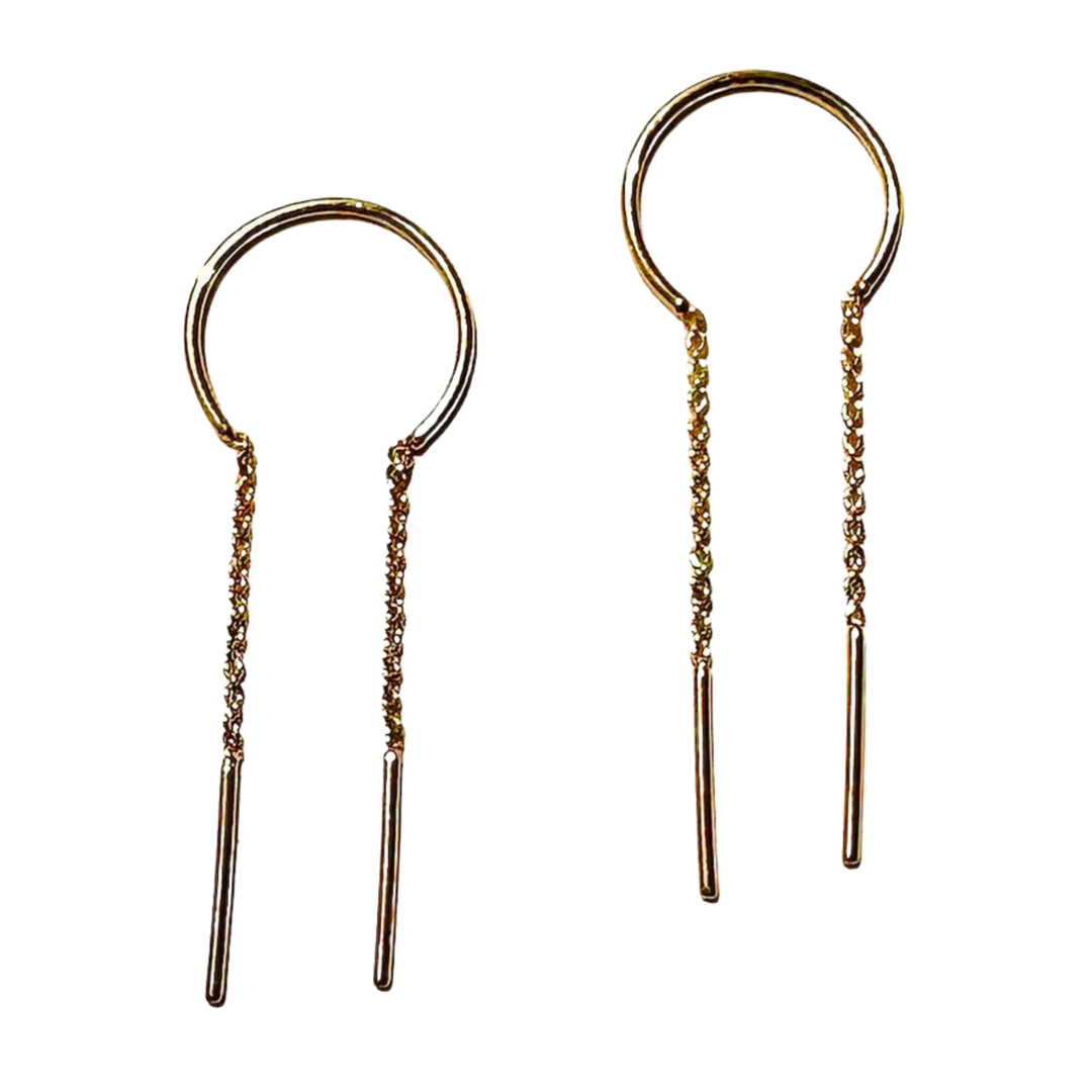 Threader Drop Bar Earrings