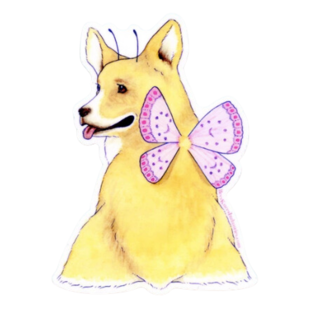 Corgi Faerie Sticker