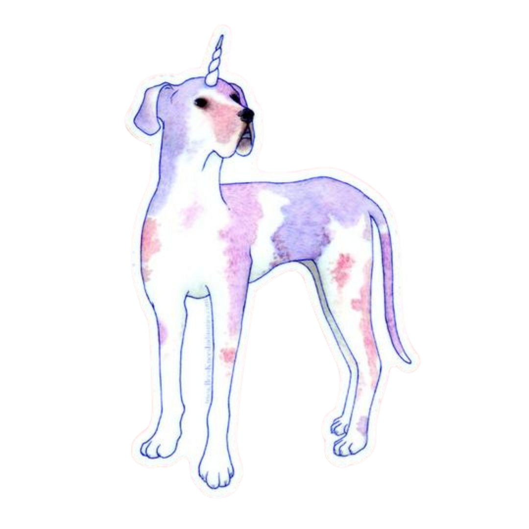 Great Dane Dogicorn Sticker
