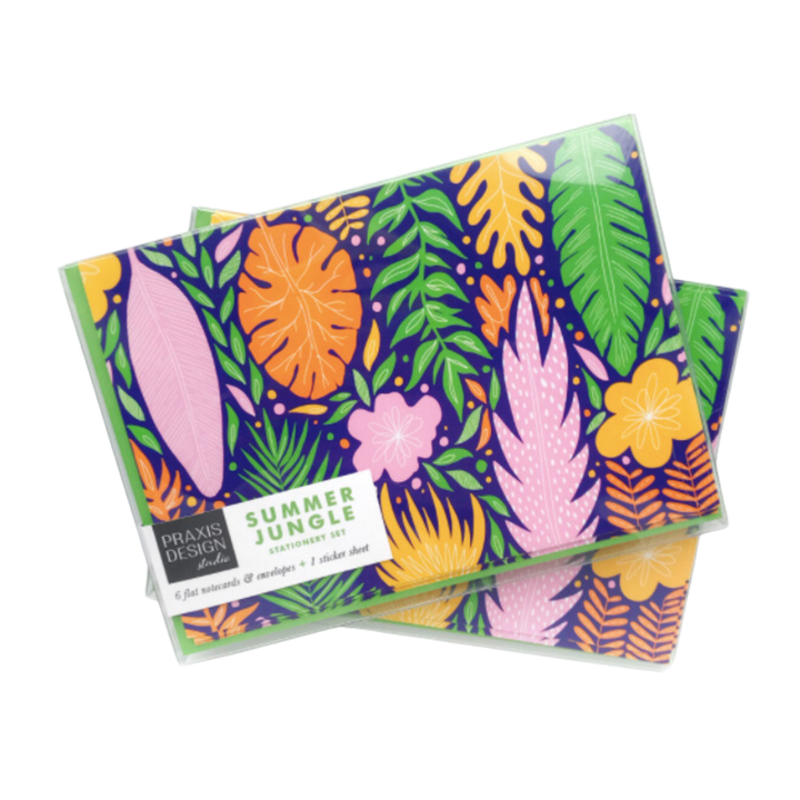 Summer Jungle Stationery + Sticker Set