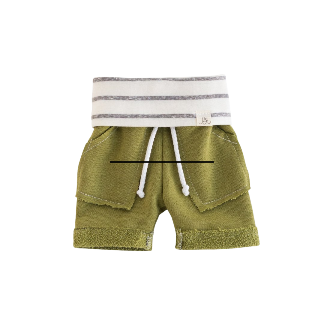 Palm Leaf and Coastal Stripe Shorts