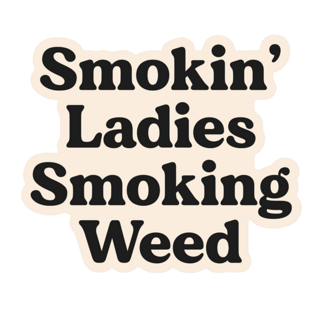 Smokin' Ladies Smoking Weed Sticker