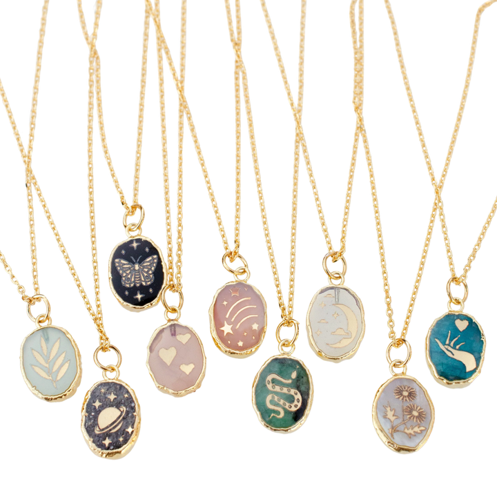 Gemstone Symbol Necklace