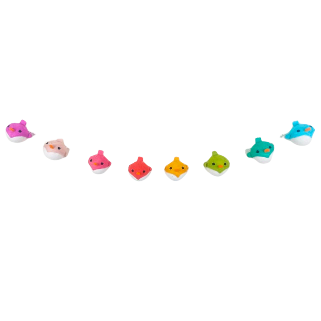 Rainbow Easter Chicks Felt Garland