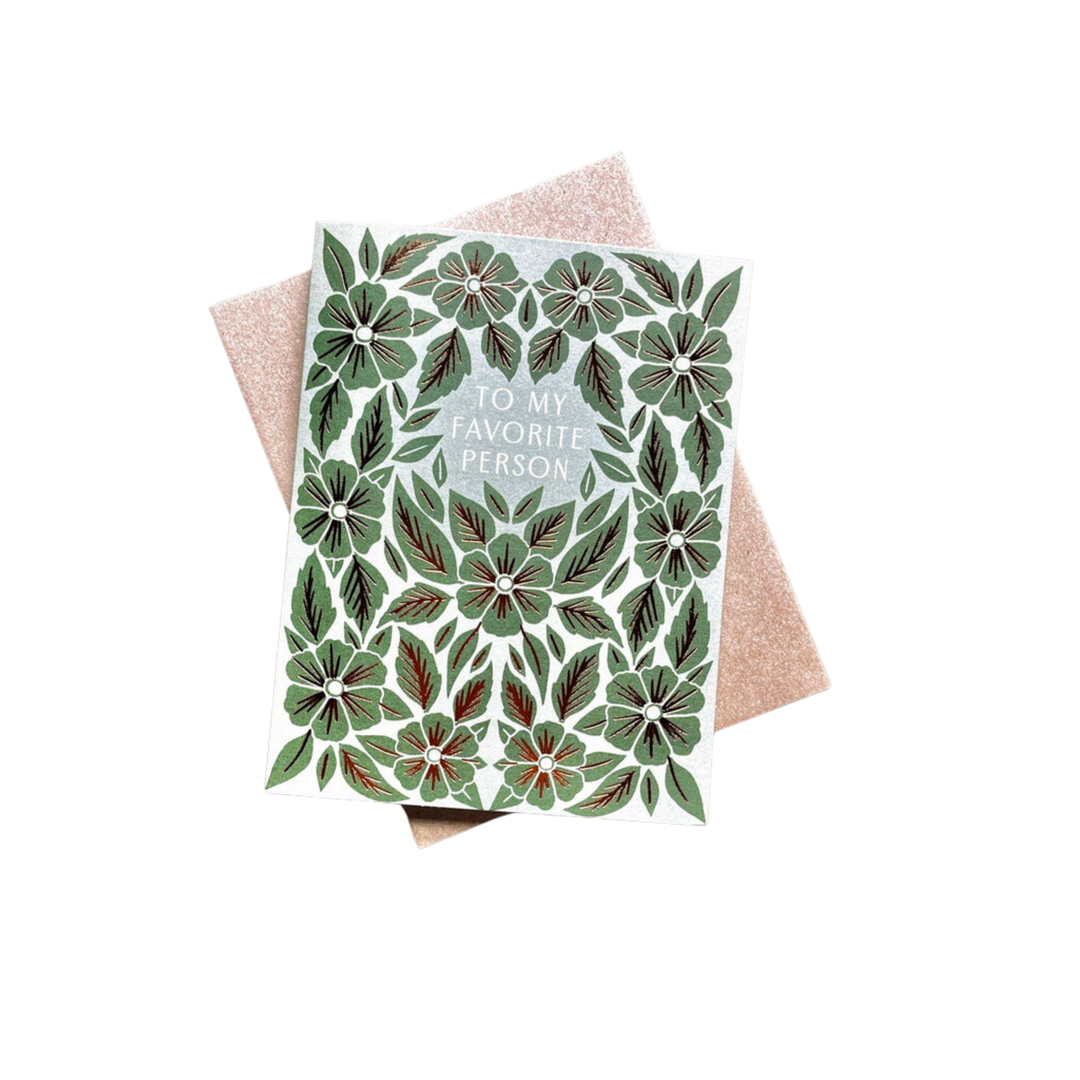 To My Favorite Person Foil Stamped Card