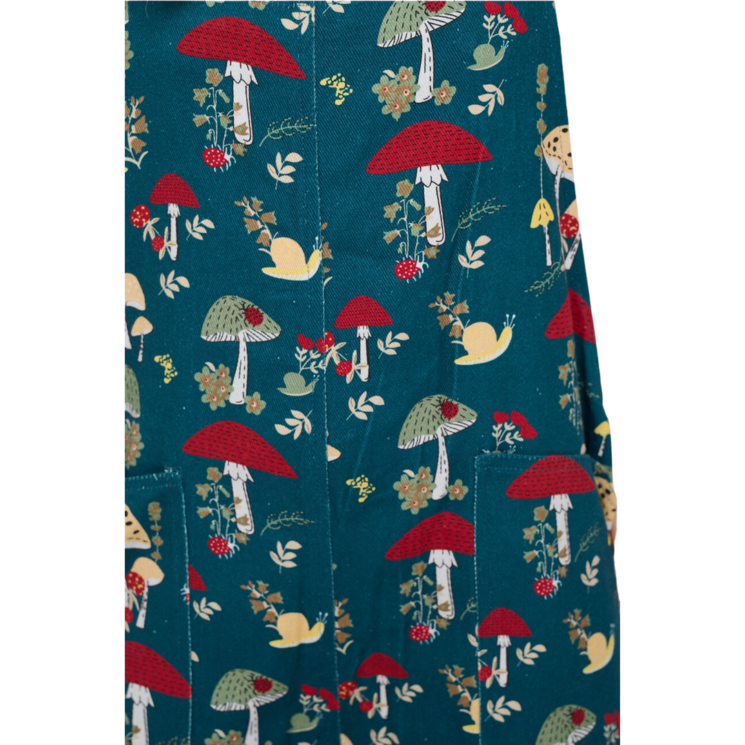 Mushroom Bug Print Overalls