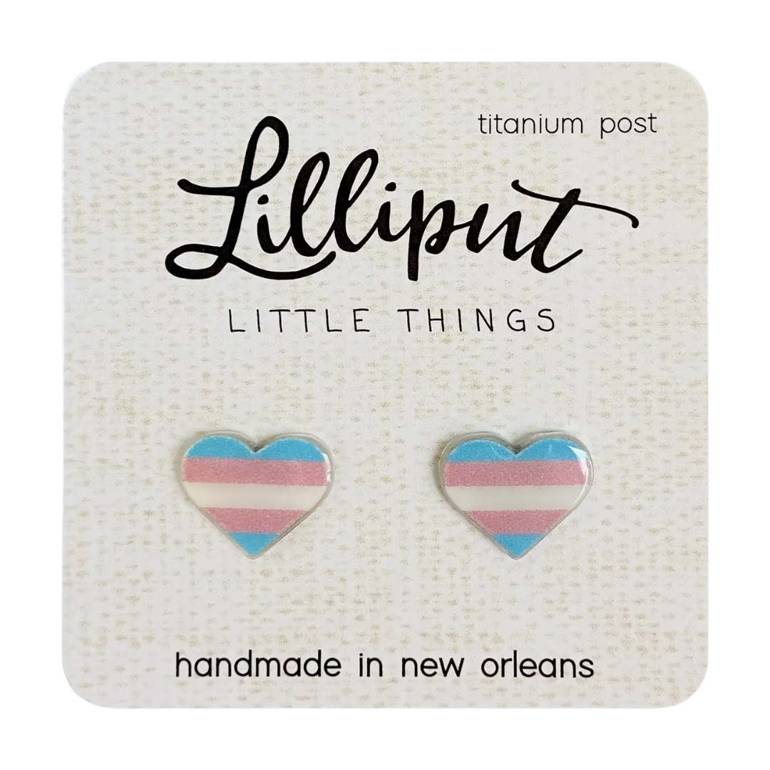 Trans Pride //Lgbtq+ Pride Flag Earrings