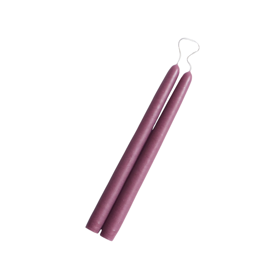 10" Hand Dipped Unscented Taper Candles