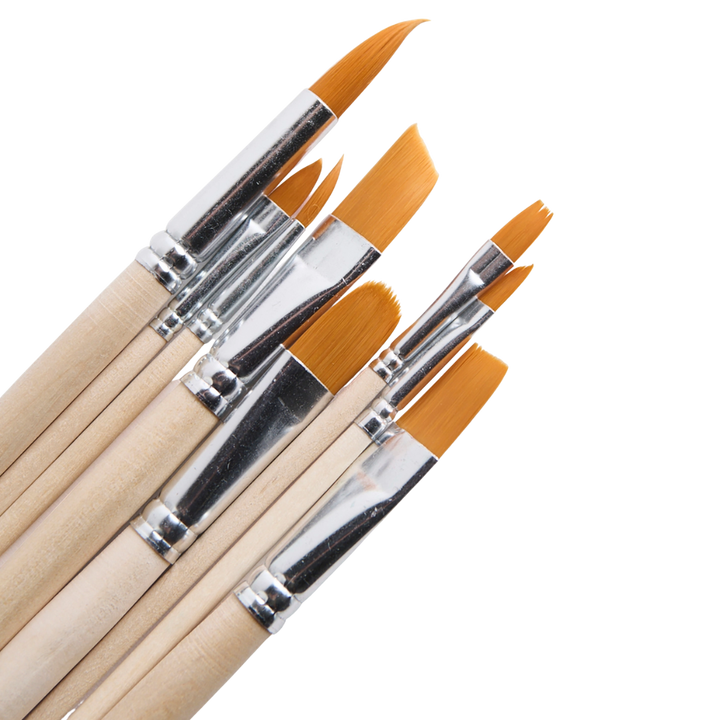 Paintbrush Set – Nylon Filament in Clear Bag (8 Assorted)