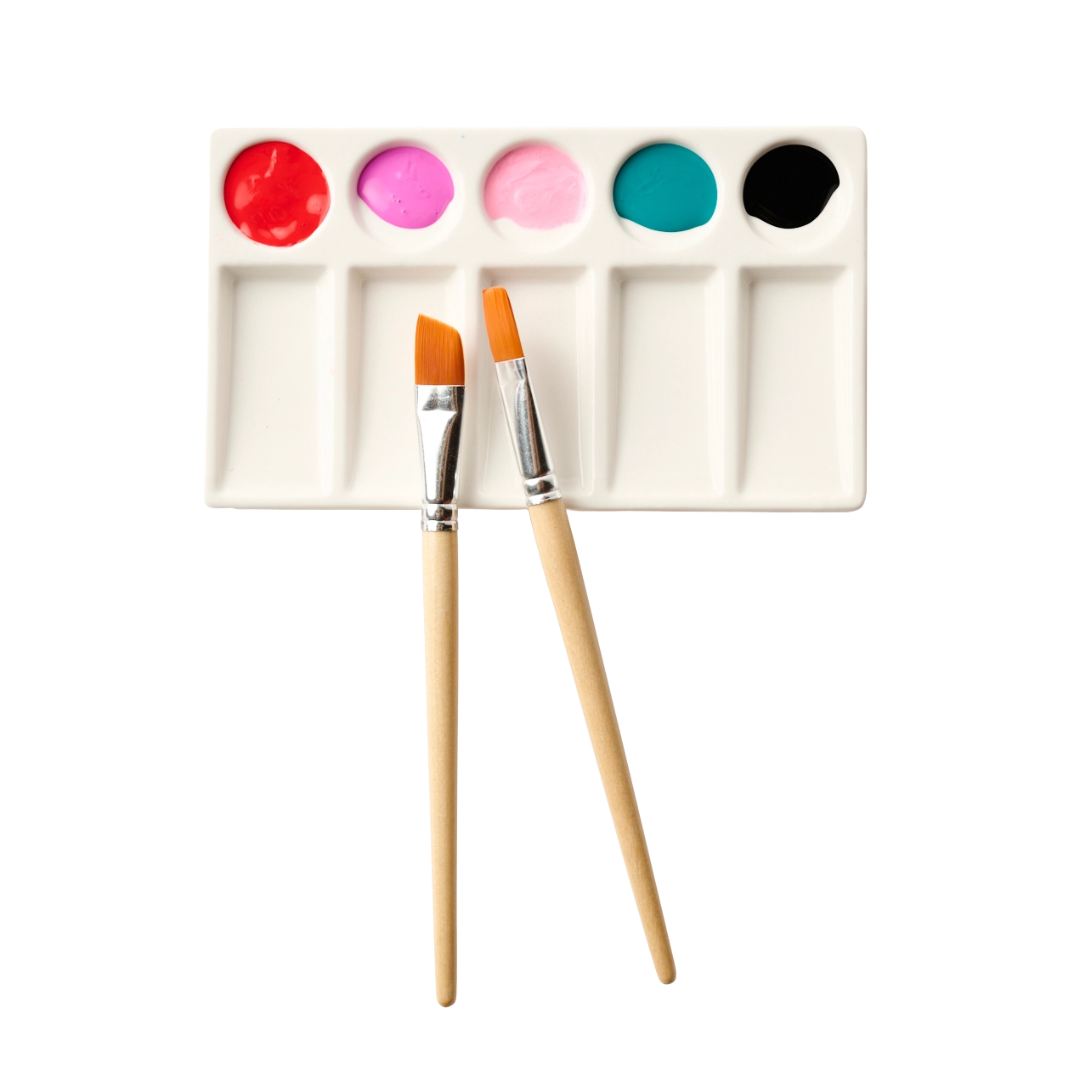 Porcelain Palette - 10 Wells - Durable & Easy To Clean