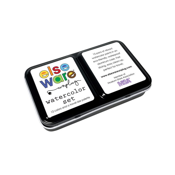Watercolor Set - Travel-Friendly Metal Palette - 12 Colors