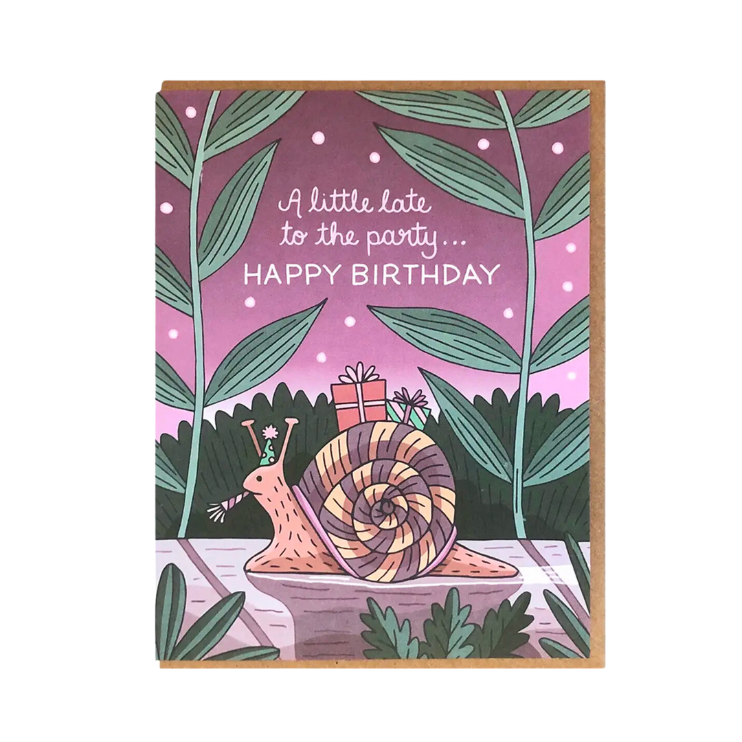 Belated Birthday Snail Card