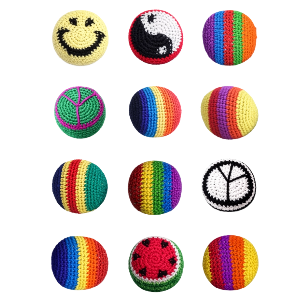 Extreme Retro Hand-Knitted Hacky Sack