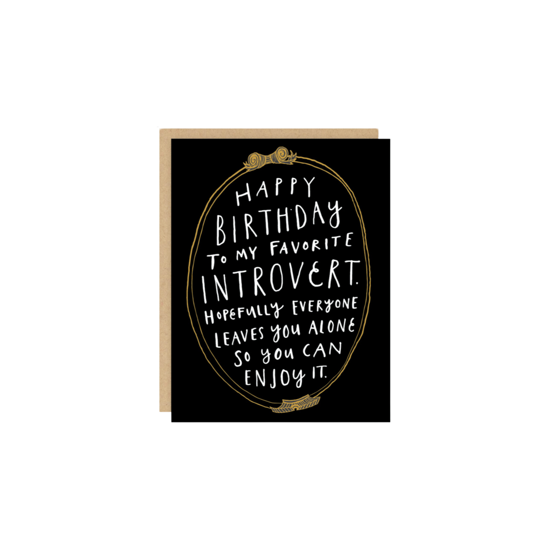 Introvert Birthday Card