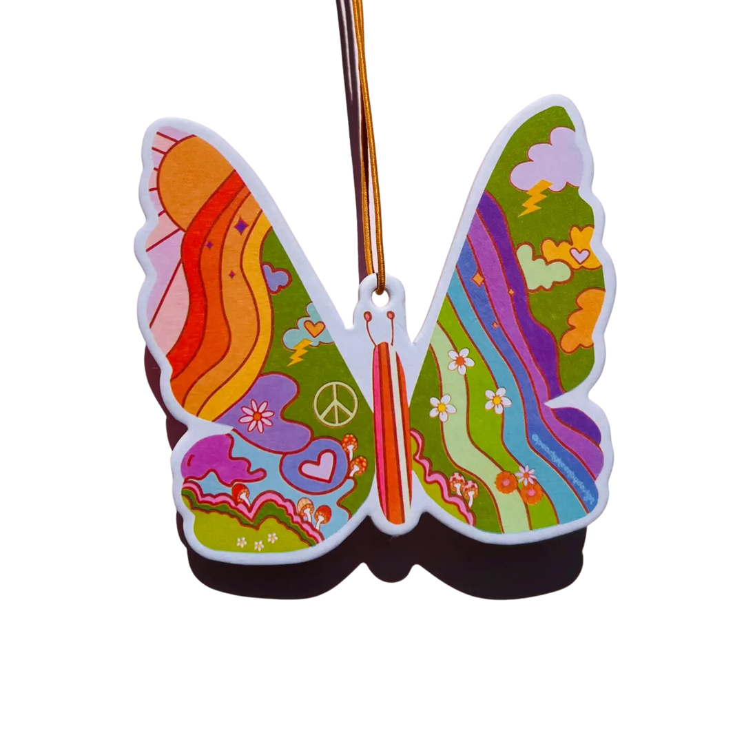 Car Air Freshener: Psychedelic Butterfly