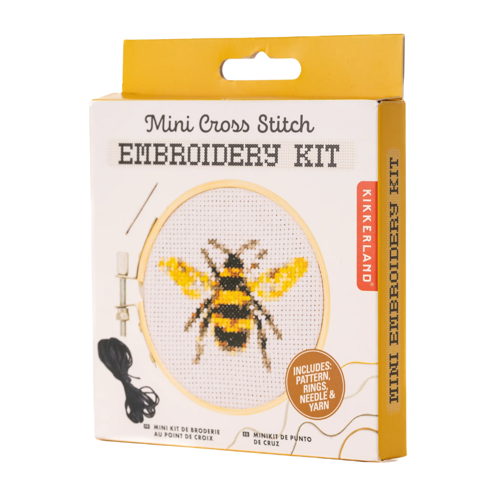 Bee Mini Cross Stitch Embroidery Kit