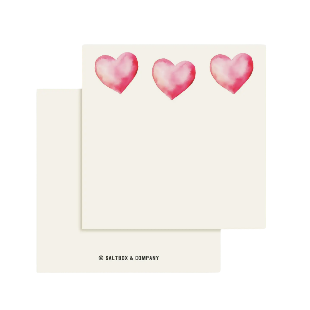 Pink Hearts - Box of 50 Mini Notes