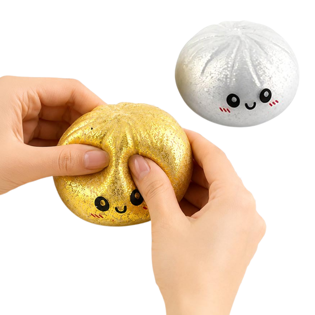 Metallic Steamed Bao Dumpling Squish Toy