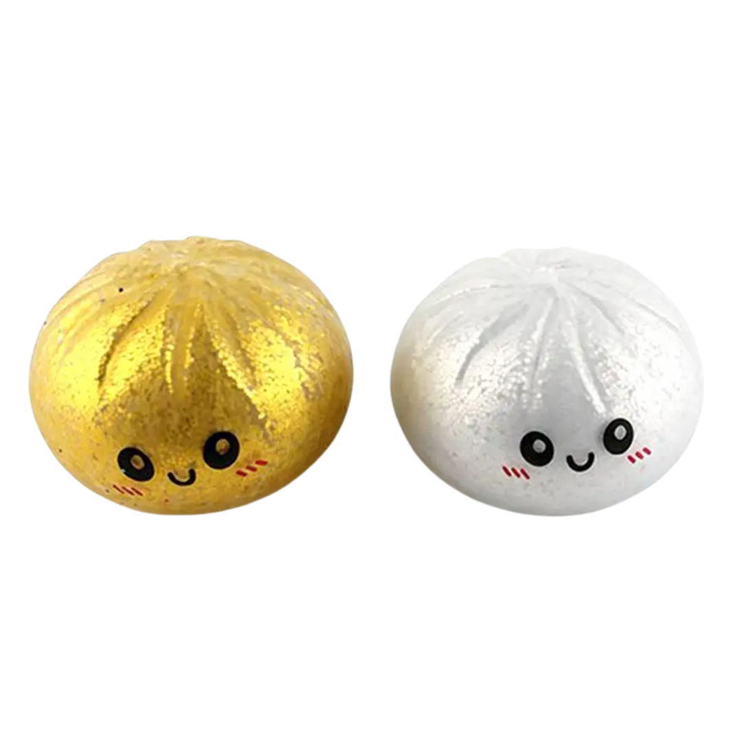 Metallic Steamed Bao Dumpling Squish Toy