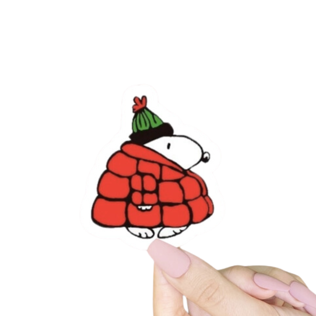 Snoopy Puffer Jacket Sticker