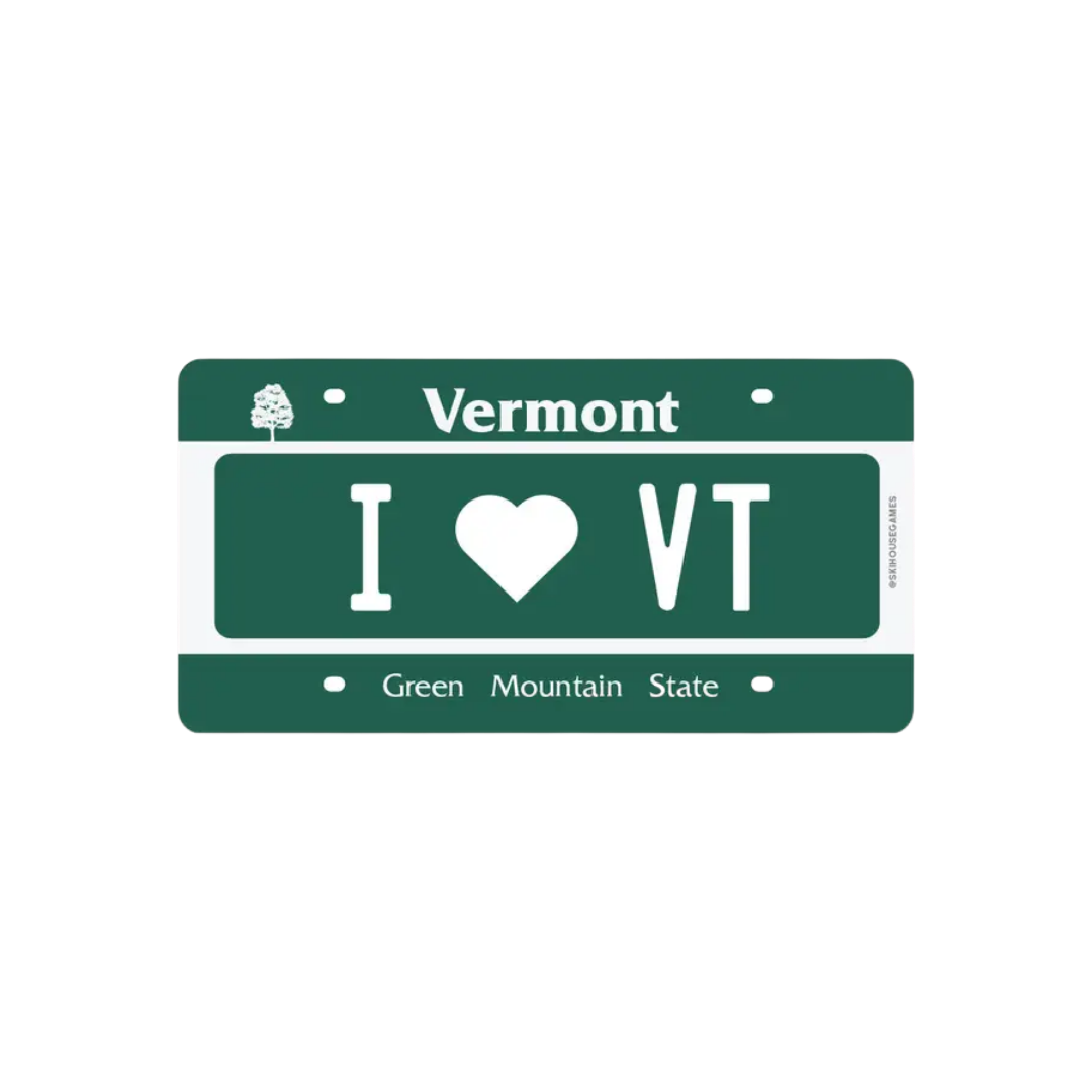I Love Vt - Vermont License Plate Sticker