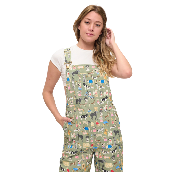 Colorful Dog Breeds Overalls