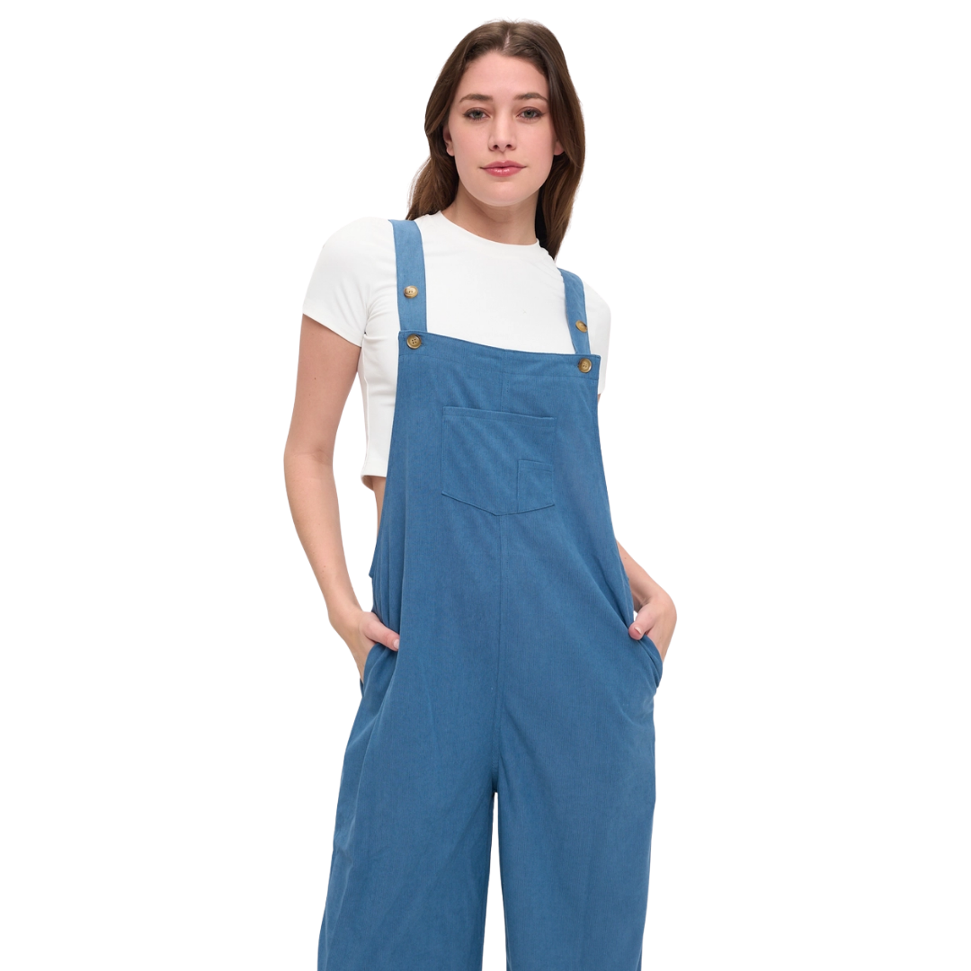 Blue Corduroy Overalls