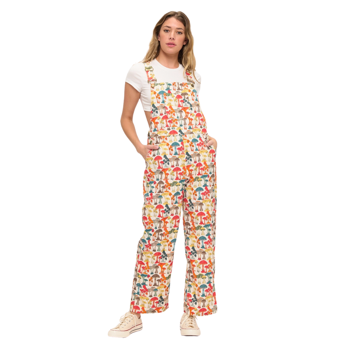 Colorful Mushroom Woods Overalls
